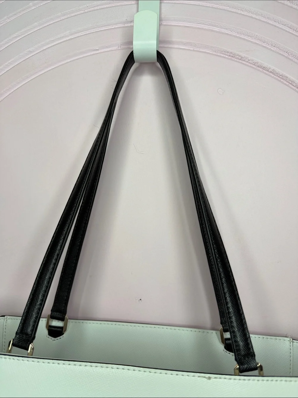 kate spade Beige, White & Black Colorblock Tote